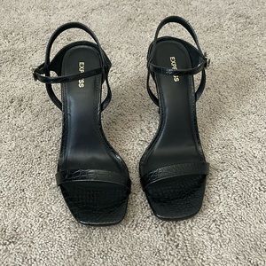Express Black Sandal Stiletto Heel
